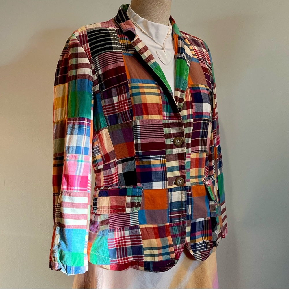 J. Crew Multicolor Patchwork Blazer - image 2